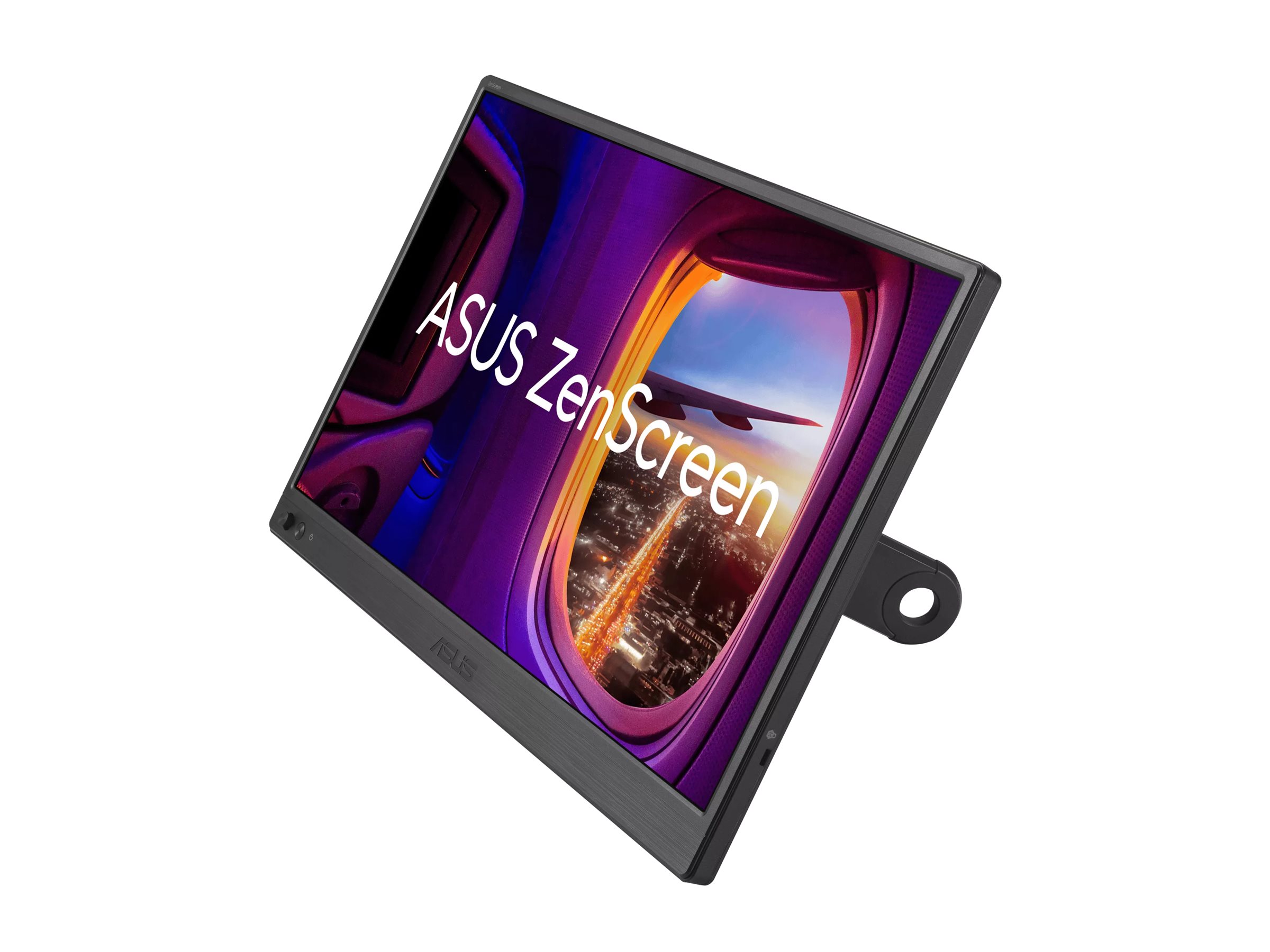 ASUS ZenScreen MB169CK - LED-Monitor - 40.6 cm (16")(15.6" sichtbar) - tragbar - 1920 x 1080 Full HD (1080p) @ 60 Hz - IPS - 250 cd/m² - 800:01:00 - 5 ms - Mini HDMI - 2xUSB-C - Schwarz