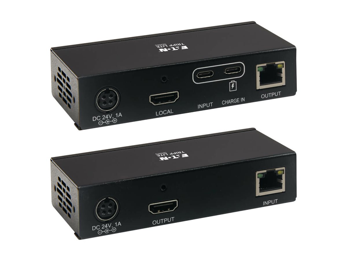 Tripp Eaton Tripp Lite Series USB C to HDMI over Cat6Extender Kit with KVM Support - 4K 60Hz - 4:4:4 - Transmitter/Receiver - USB - PoC - HDCP 2.2 - up to 230 ft. - TAA; - Erweiterung für Video/Audio