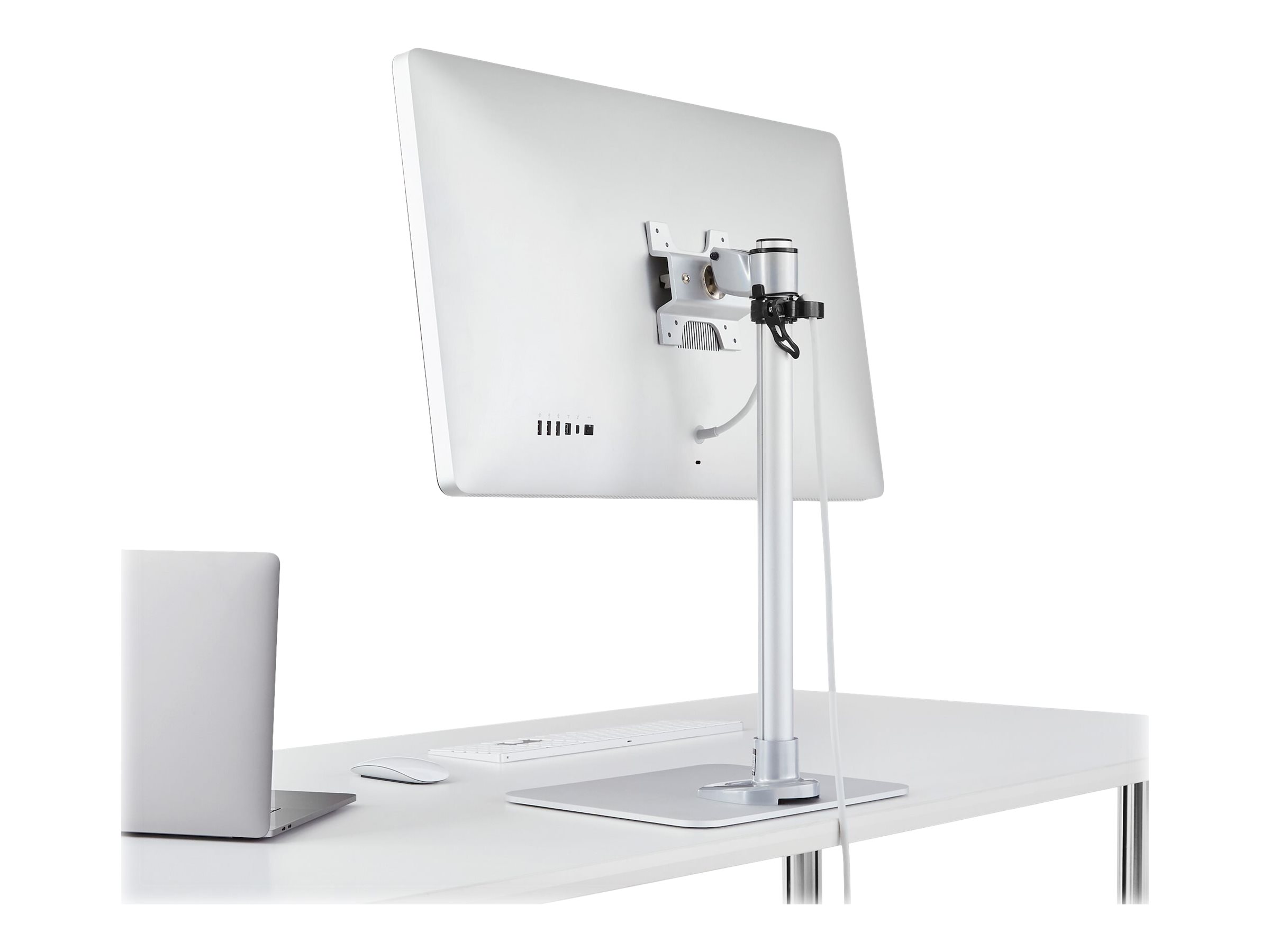 StarTech.com Monitorständer mit Kabelhalter - Höhenverstellbare Monitorhalterung für bis zu 30" LCD oder LED - Befestigungskit (Halterung für Schreibtisch, Füße, Schraubenschlüssel, Schrauben, Kabelkl
