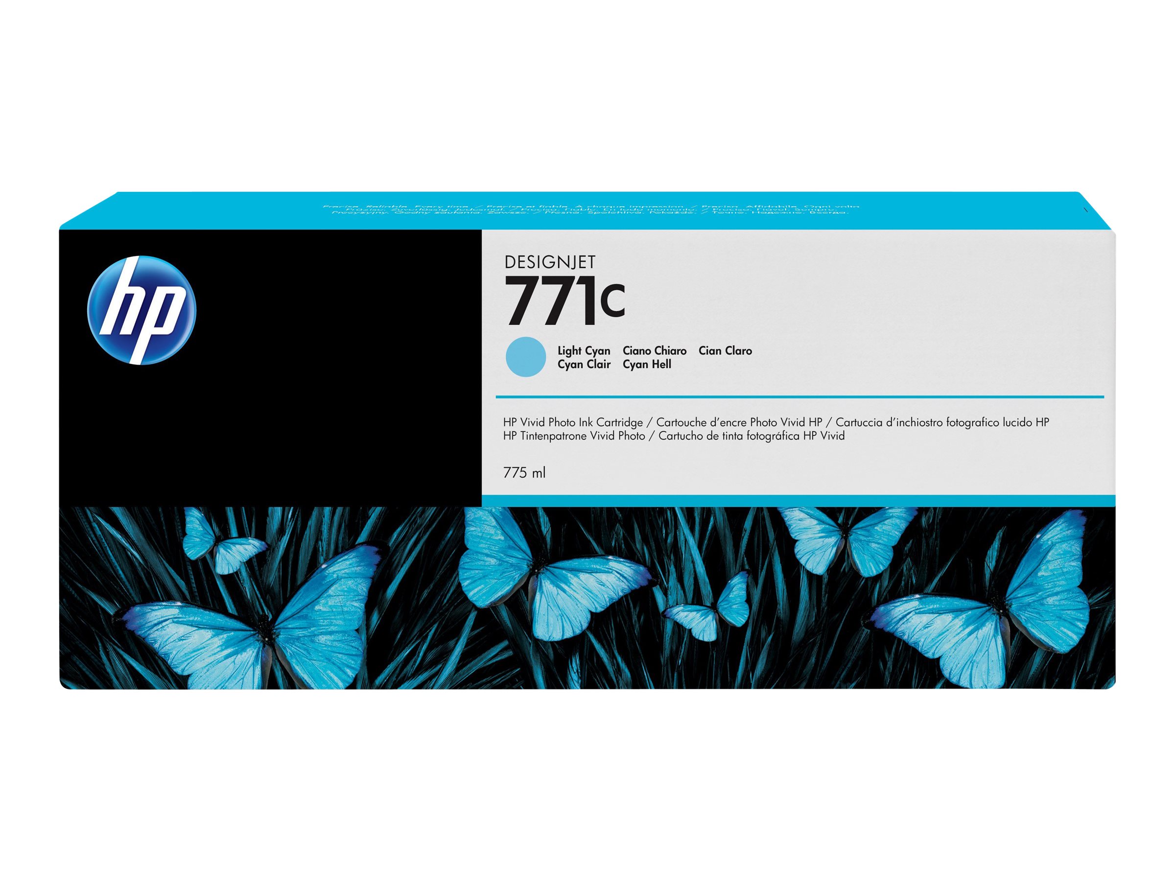 HP 771C - 775 ml - hell Cyan - original - Tintenpatronefür DesignJet Z6200 - Z6600 - Z6610 - Z6800 - Z6810