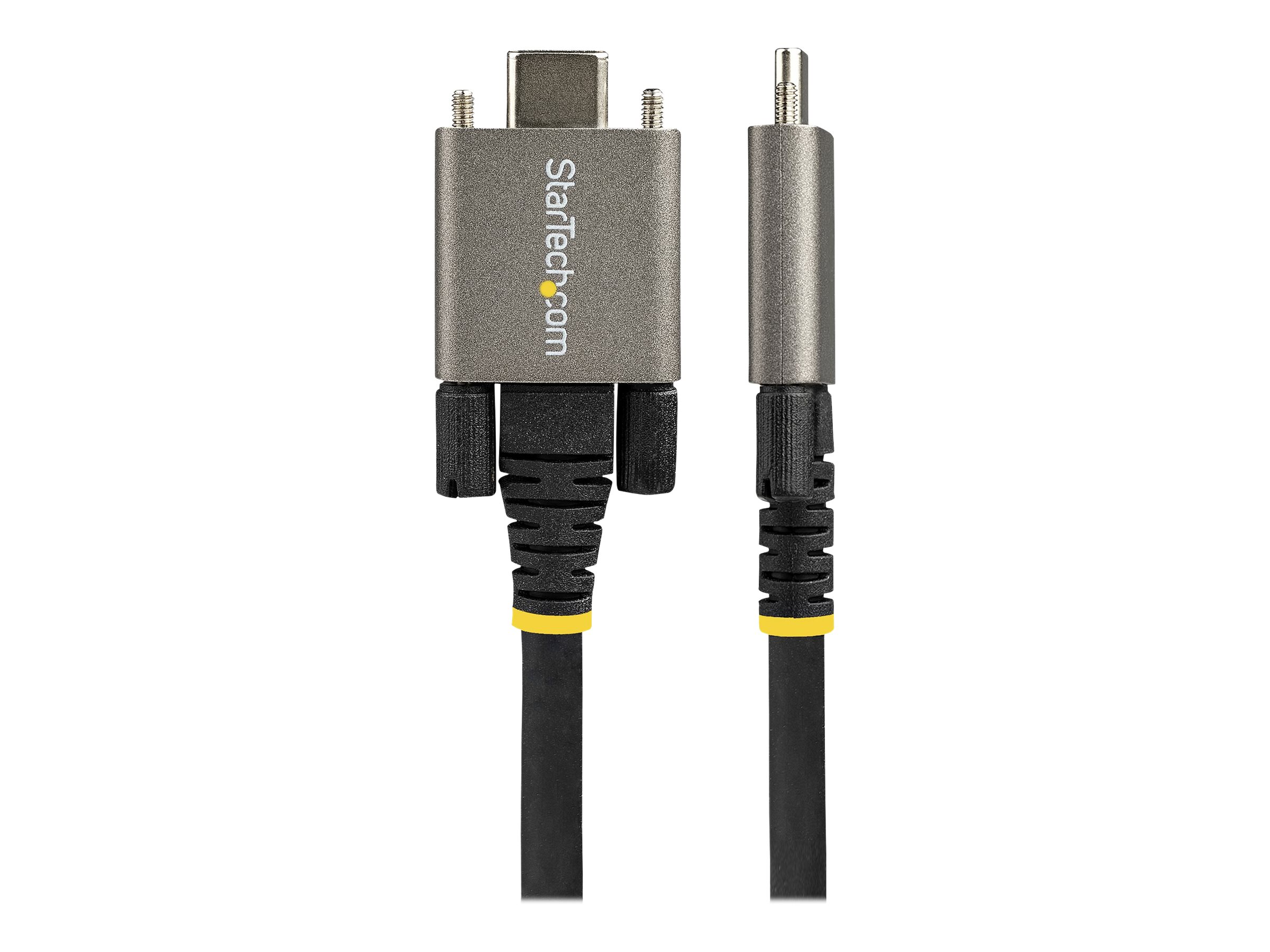 StarTech.com 50cm USB-C Kabel mit Schraubensicherung 10Gbit/s - USB 3.1/3.2 Gen 2 Typ-C Kabel - 100W (5A)Power Delivery Laden - DP Alt Modus - USB-C Kabel zum Laden/Synchronisieren (USB31CCSLKV50CM) -