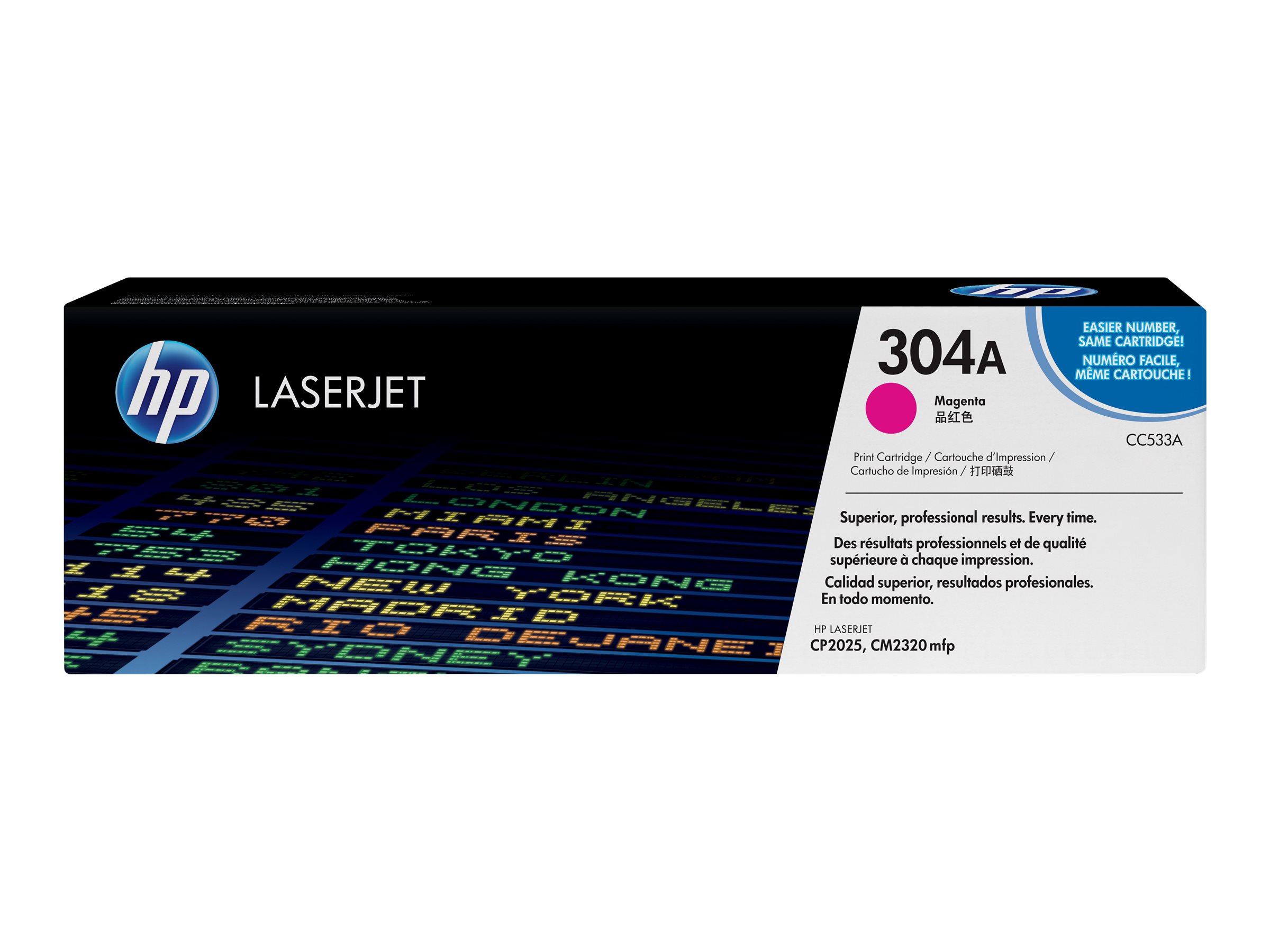 HP 304A - Magenta - original - LaserJet - Tonerpatrone (CC533A) für Color LaserJet CM2320fxi - CM2320n - CM2320nf - CP2025 - CP2025dn - CP2025n - CP2025x