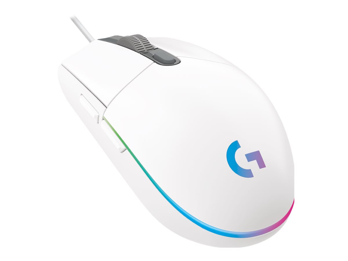Logitech Gaming Mouse G102 LIGHTSYNC - MausFür Rechtshänder - optisch - 6 Tasten - kabelgebunden - USB - weiß