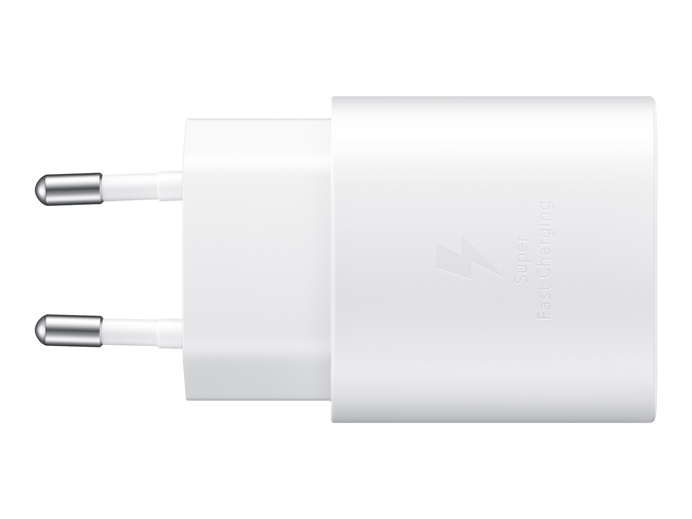 Samsung Fast Charging Wall Charger EP-TA800 - Netzteil - 25 Watt - 3 A - Ultra Fast Charge (USB-C)auf Kabel: USB-C - weiß - für Galaxy A20 - A50 - A70 - A8s - M30 - M40 - Note10 - S20 - S20 5G - S20+