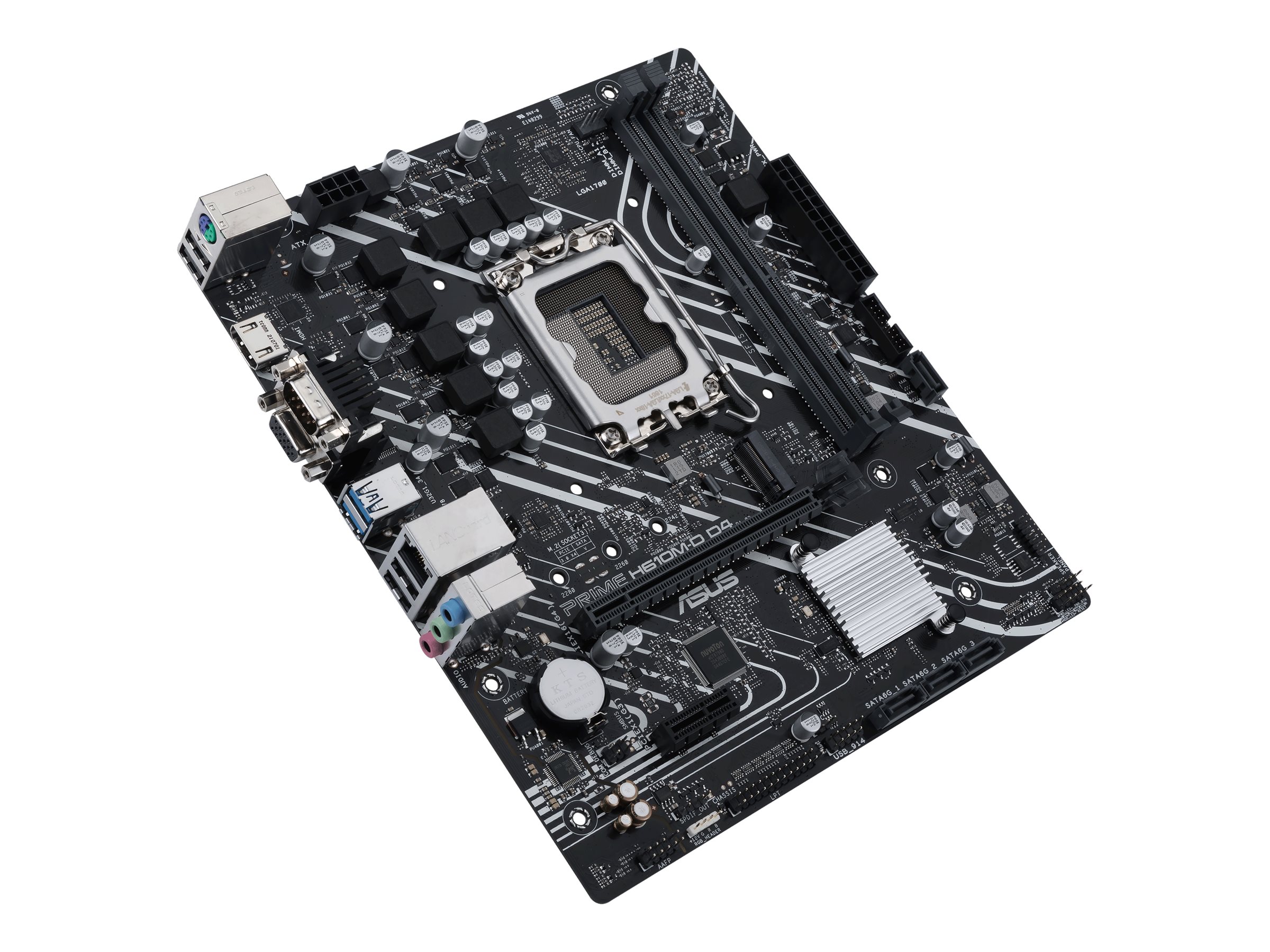 ASUS PRIME H610M-D D4 - Motherboard - micro ATX - LGA1700 Sockel - H610 Chipsatz - USB 3.2 Gen 1 - Gigabit LAN - Onboard-Grafik (CPU erforderlich)HD Audio (8-Kanal)
