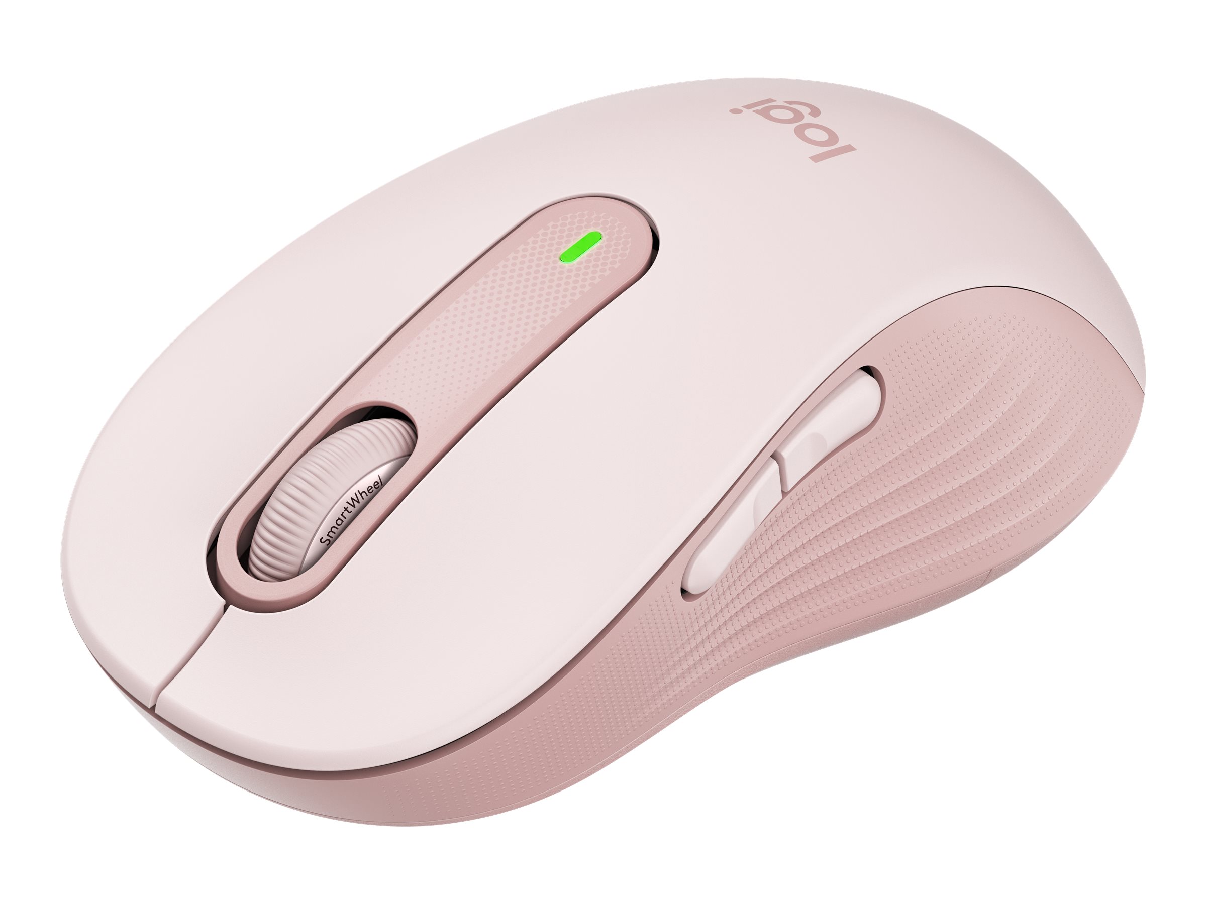 Logitech Signature M650 Large - Maus - großeGröße - optisch - 5 Tasten - kabellos - 2.4 GHz - Bluetooth - Logitech Logi Bolt USB-Empfänger - rosé
