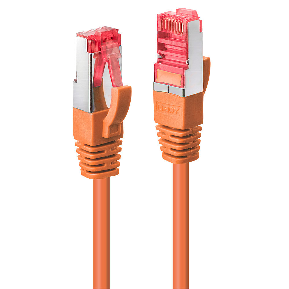 Lindy Patch-Kabel - RJ-45 (M) zu RJ-45 (M)7.5 m - SFTP - PiMF - CAT 6e - ohne Haken - orange