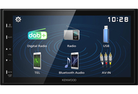 JVC Kenwood Electronics DMX129DAB, Schwarz, 2 DIN, 64 W, 45 W, 99 dB, 24 h17,3 cm cm Doppel-DIN-WVGA-Monitor mit Bluetooth-Modul und Digitalradio