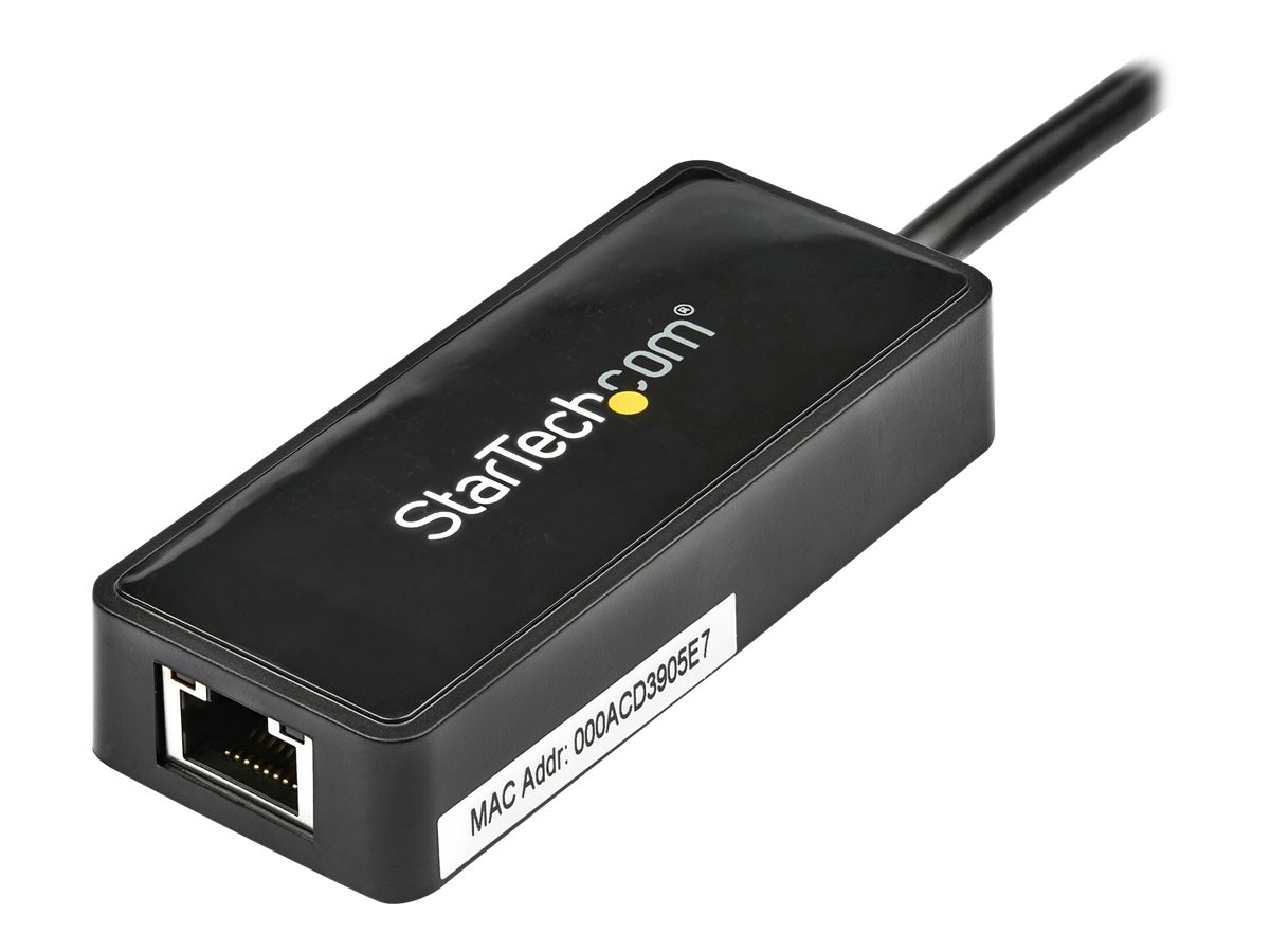 StarTech.com Startech USB 3.0 SuperSpeed auf Gigabit EthernetLan Adapter mit USB Port - 10/100/1000 RJ45 NIC Netzwerkadapter - St/Bu - Schwarz - Netzwerkadapter - USB 3.0 - Gigabit Ethernet - Schwarz