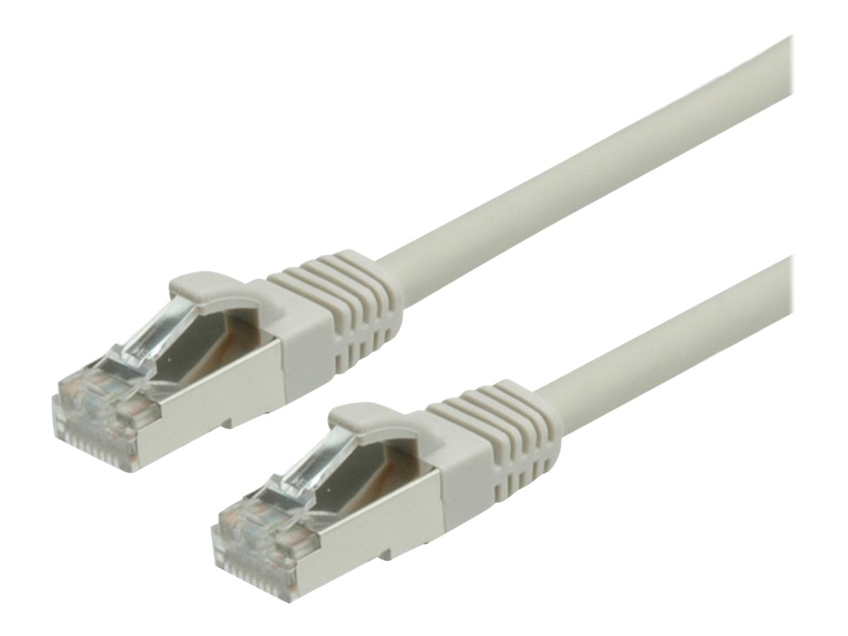 VALUE Patch-Kabel - RJ-45 (M) zu RJ-45 (M)1.5 m - SFTP - PiMF - CAT 6e - halogenfrei - geformt - ohne Haken - verseilt - Grau