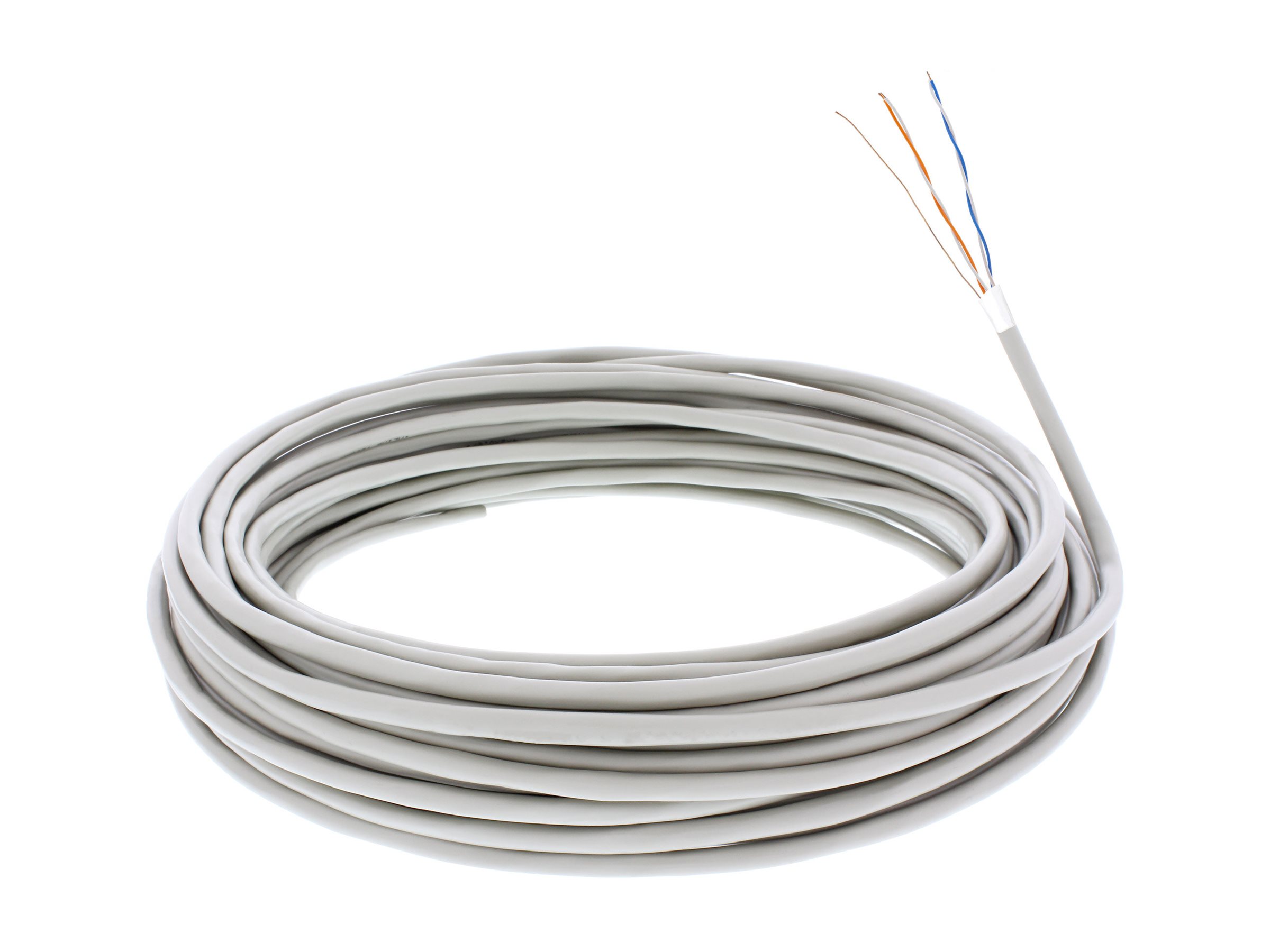InLine Telefon-Kabel 4-adrig - 2x2x0,6mm - zum Verlegen - 25m Ringe