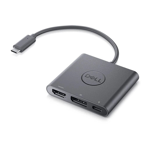 Dell Adapter USB-C to HDMI/DP with Power Pass-Through - Videoadapter - USB-C männlich zu HDMI, DisplayPort, USB-C (nur Spannung)
