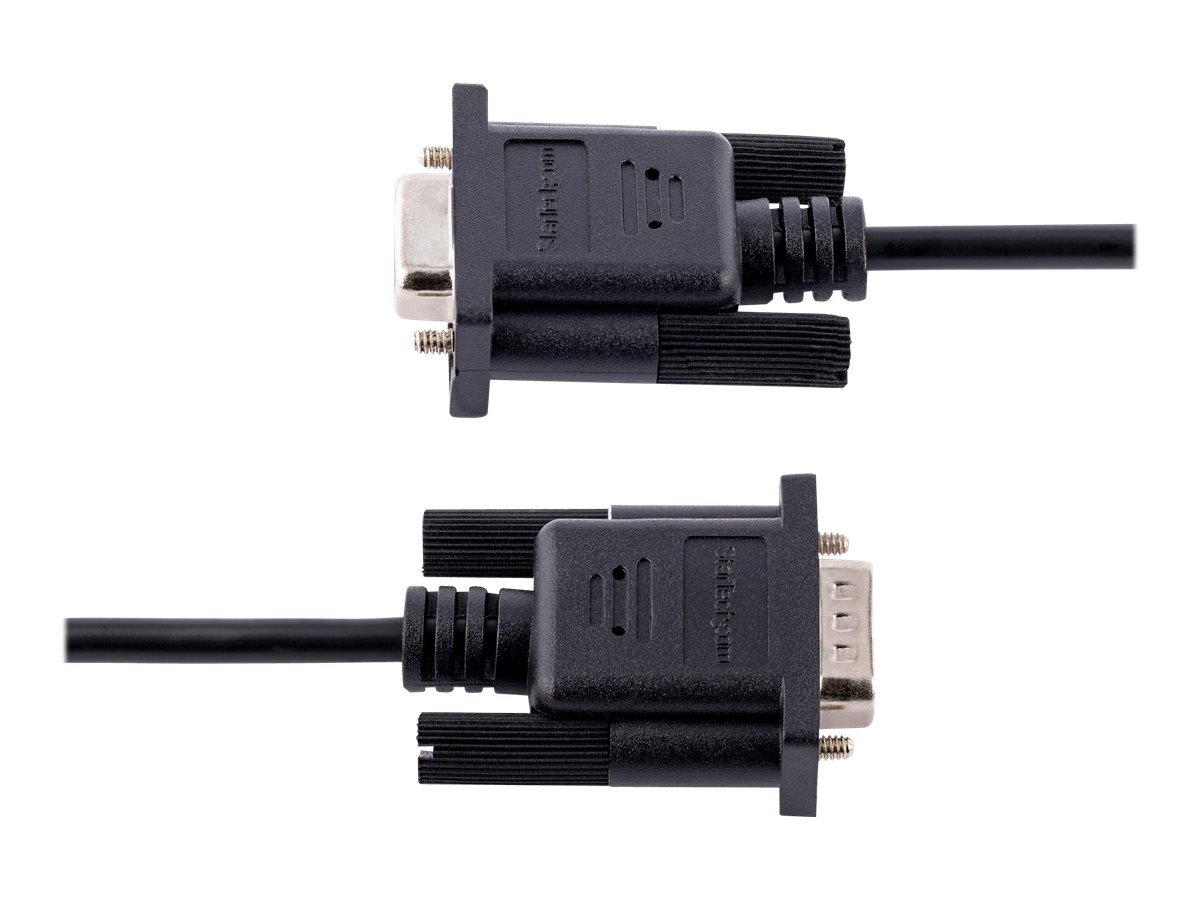 StarTech.com StarTech 3m RS232 Serial Null Modem Cable, Crossover Serial Cable w/Al-Mylar Shielding, DB9 Serial COM Port Cable Female to Male, Compatible w/DTE Devices - Tool-Less Design w/Thumbscrews