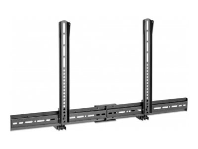 Manhattan Soundbar Mount Universal, Wall Mount or VESA Mount, Compatible with Soundbars up to 15kg, Depth-Adjustable, Mounts Above or Below TV, Black - Befestigungskit (Universalmontage)für Soundbar -