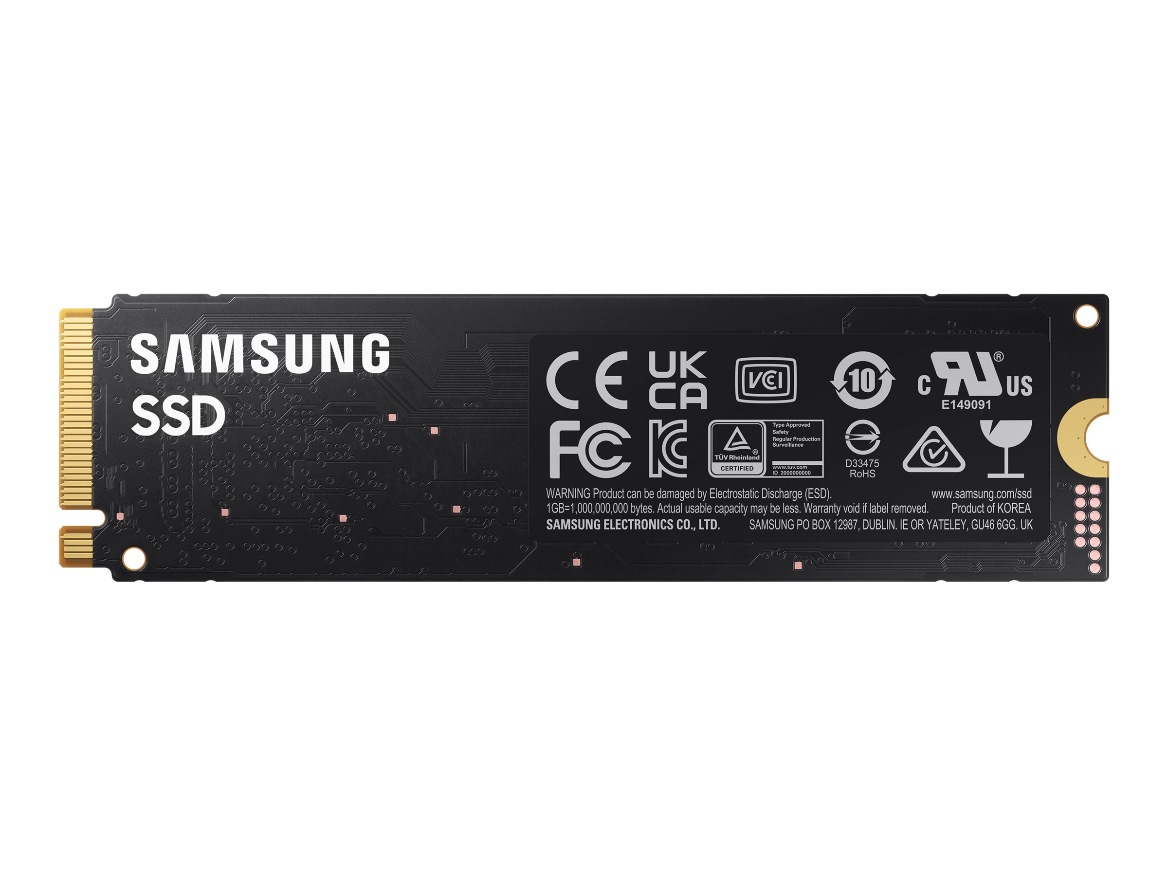 Samsung 980 MZ-V8V1T0BW - SSD - verschlüsselt - 1 TB - intern - M.2 2280 - PCIe 3.0 x4 (NVMe)256-Bit-AES - TCG Opal Encryption