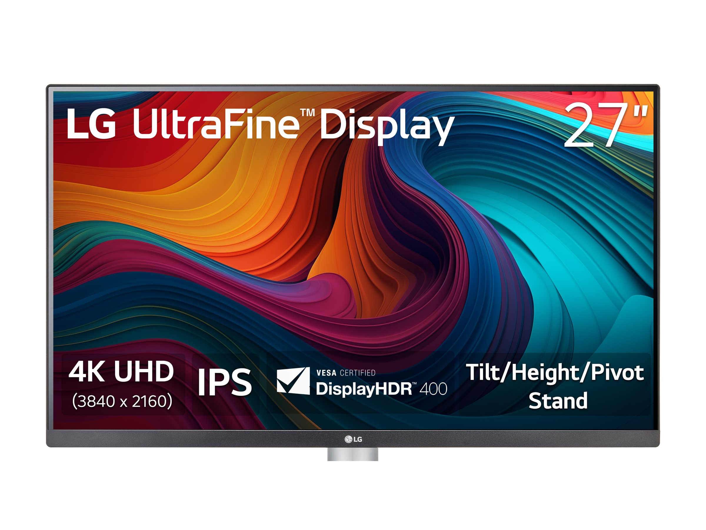 LG UltraFine 27UP650K-W - LED-Monitor - 68.4 cm (27")3840 x 2160 4K UHD (2160p) @ 60 Hz - IPS - 400 cd/m² - 1200:1 - DisplayHDR 400 - 5 ms - 2xHDMI - DisplayPort