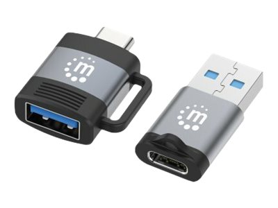 Manhattan USB-C-Adapterkit - USB 3.2 Gen 13 A - Space-grau - Schwarz