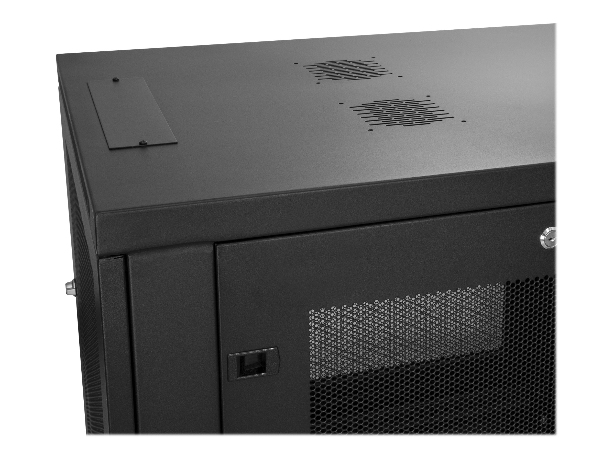 StarTech.com Startech 6HE 19 Zoll Wand Netzwerkschrank - 2 Pfosten, 37,5cm tiefes, abschließbares Serverschrank - belüftetes IT/AV Rack mit Fachboden und Klettband, vormontiert (RK616WALM)Schrank für