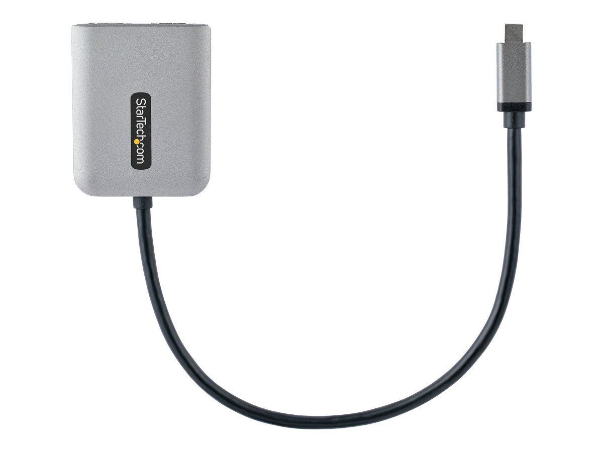StarTech.com 2-Port USB-C auf HDMI Adapter, MSTHub/Splitter - 4K 60Hz - Videoadapter - USB-C männlich zu HDMI weiblich - Grau