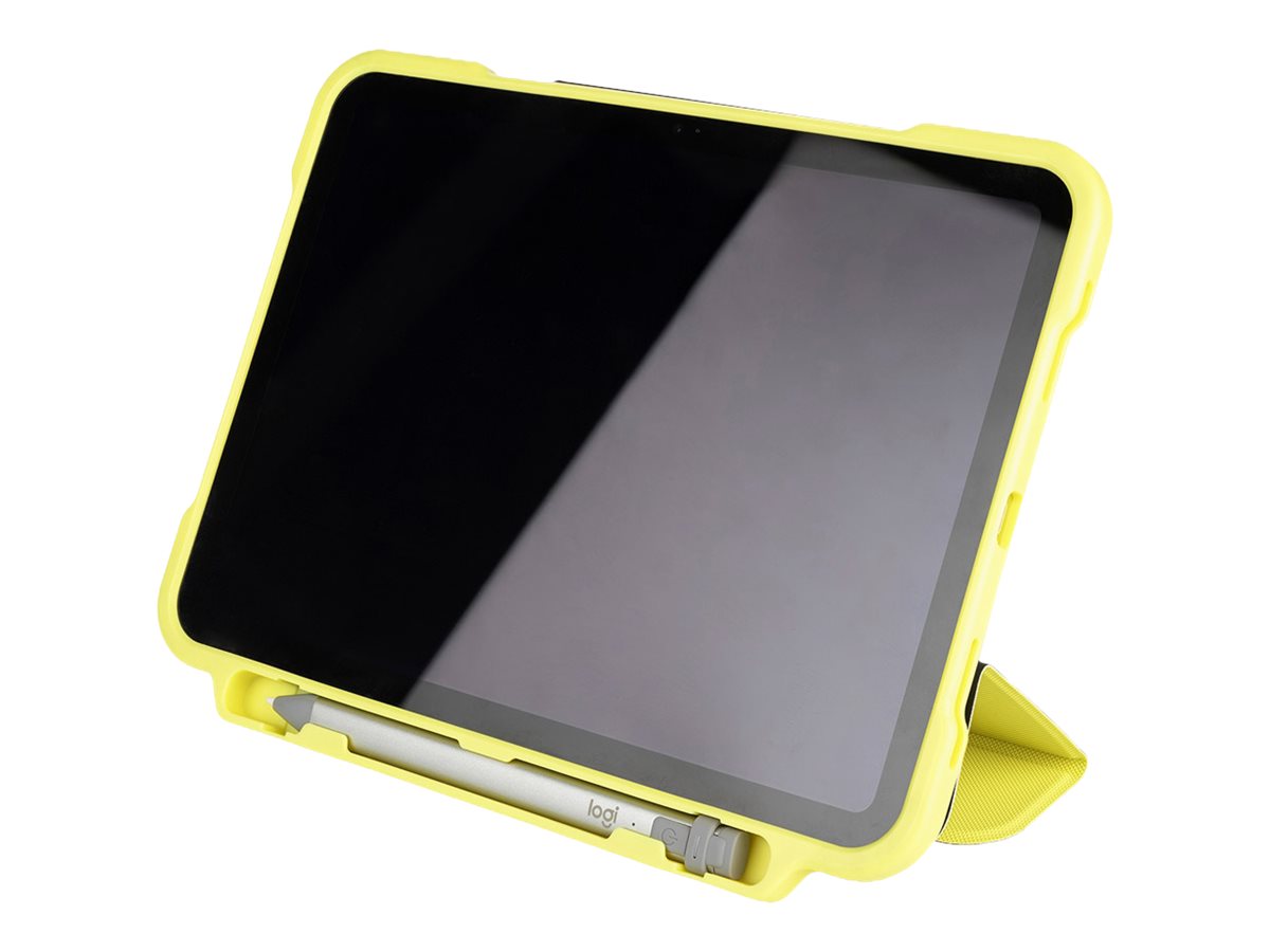 TUCANO Alunno - Flip-Hülle für Tablet - widerstandsfähig - recycelter Kunststoff, Thermoplastisches Polyurethan (TPU)transparentes Polycarbonat - Gelb - für Apple 10.9-inch iPad Wi-Fi + Cellular