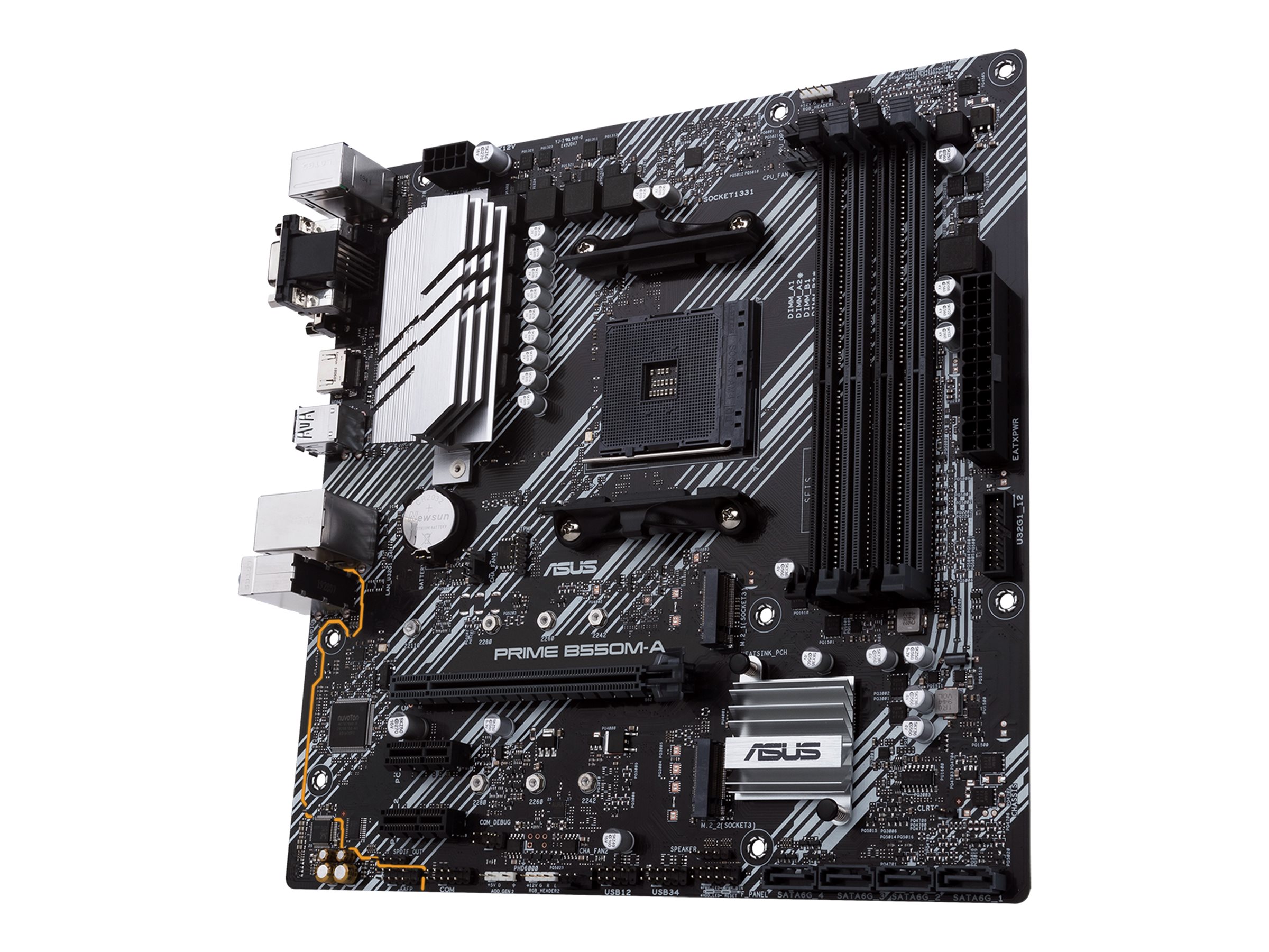 ASUS PRIME B550M-A - Motherboard - micro ATX - Socket AM4 - AMD B550 Chipsatz - USB 3.2 Gen 1, USB 3.2 Gen 2 - Gigabit LAN - Onboard-Grafik (CPU erforderlich)HD Audio (8-Kanal)