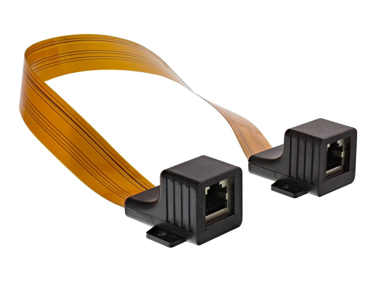 InLine Patchkabel Fensterdurchführung - 2x RJ45 Buchse - ungeschirmt - 0,3mzu RJ-45 (W) - 0.3 m - ungeschirmt