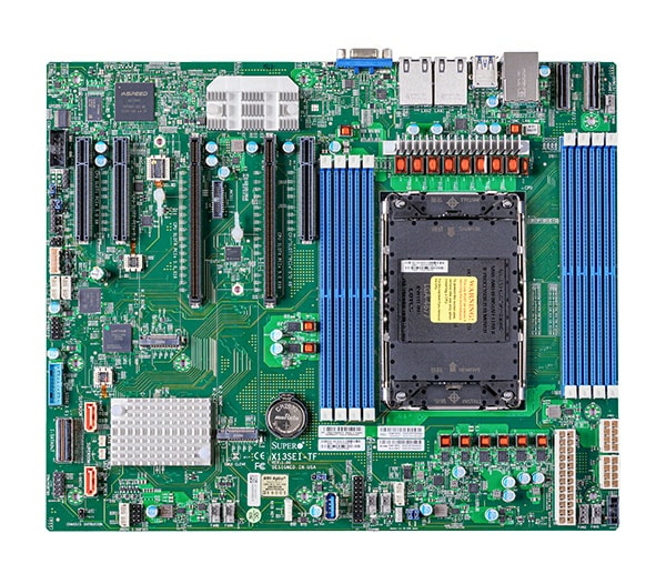 Supermicro MBD-X13SEI-TF, Intel, LGA 4677 (Socket E), Intel® Xeon®, DDR5-SDRAM, 2 TB, DIMMATX - 2.000 GB - DDR5 - DIMM - SATA 6 GB/s - USB 3.2 - USB 3.0 - USB 3.0 - RJ-45 - SATA - VGA - PCI-Express -