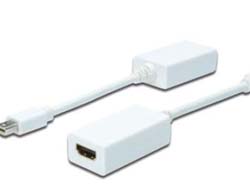 DIGITUS Mini DisplayPort - HDMI Adapter / Konverterzu HDMI weiblich - 15 cm - Doppelisolierung - weiß