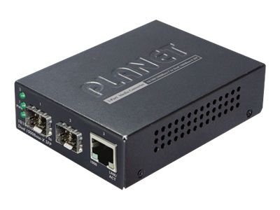 Planet GT-1205A - Medienkonverter - 1GbE - 10Base-T, 100Base-TX, 1000Base-T - 3 Anschlüsse - RJ-45 / SFP (mini-GBIC)Glasfaser (LWL) - 1 Gbps - 1-Port - Voll-Duplex - Halb-Duplex - Ethernet - RJ-45 - P