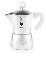 Bialetti Dama Pure Ice, Mokka-Kanne, 0,18 l, Metallisch, Aluminium, 3 Tassen, Dama Pure Ice