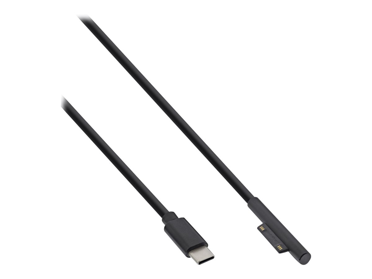 InLine USB-C zu Surface Ladekabel - 2mDC 15 V - 3 A - 2 m - Schwarz - für Microsoft Surface Pro (Mitte 2017) - Pro 3 - Pro 4 - Pro 6 - Pro 7