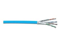 DIGITUS CAT 6A U/FTP Datenkabel - Verlegekabel, 100 m, Simplex, EcaCAT 6a - Hellblau