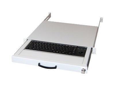 Aixcase AIX-19K1UKDETB-W - Tastatur - rack-montierbar
