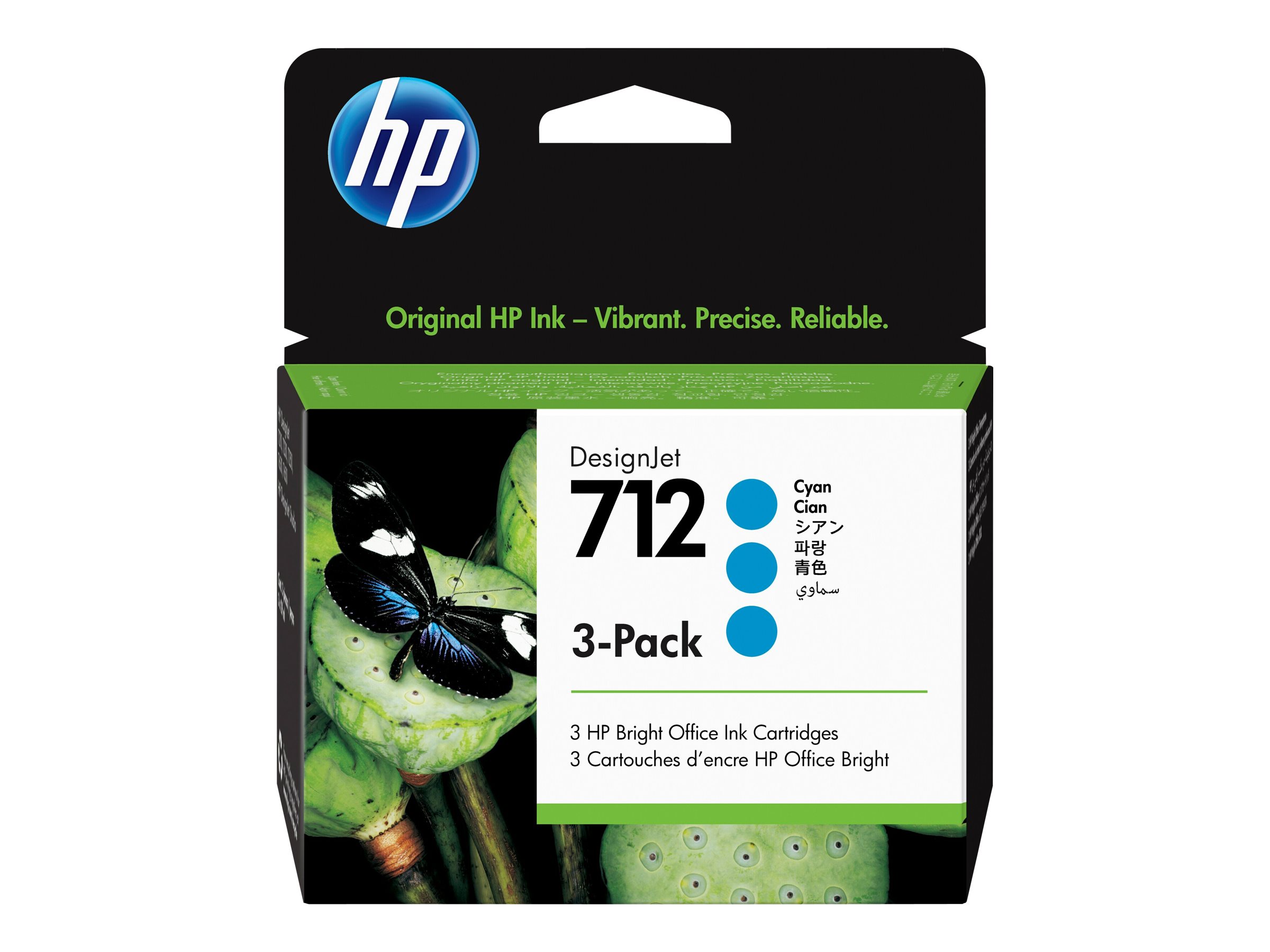 HP 712 - 3er-Pack - 29 ml - Cyan - original -DesignJet - Tintenpatrone - für DesignJet Studio - T210 - T230 - T250 - T630 - T650