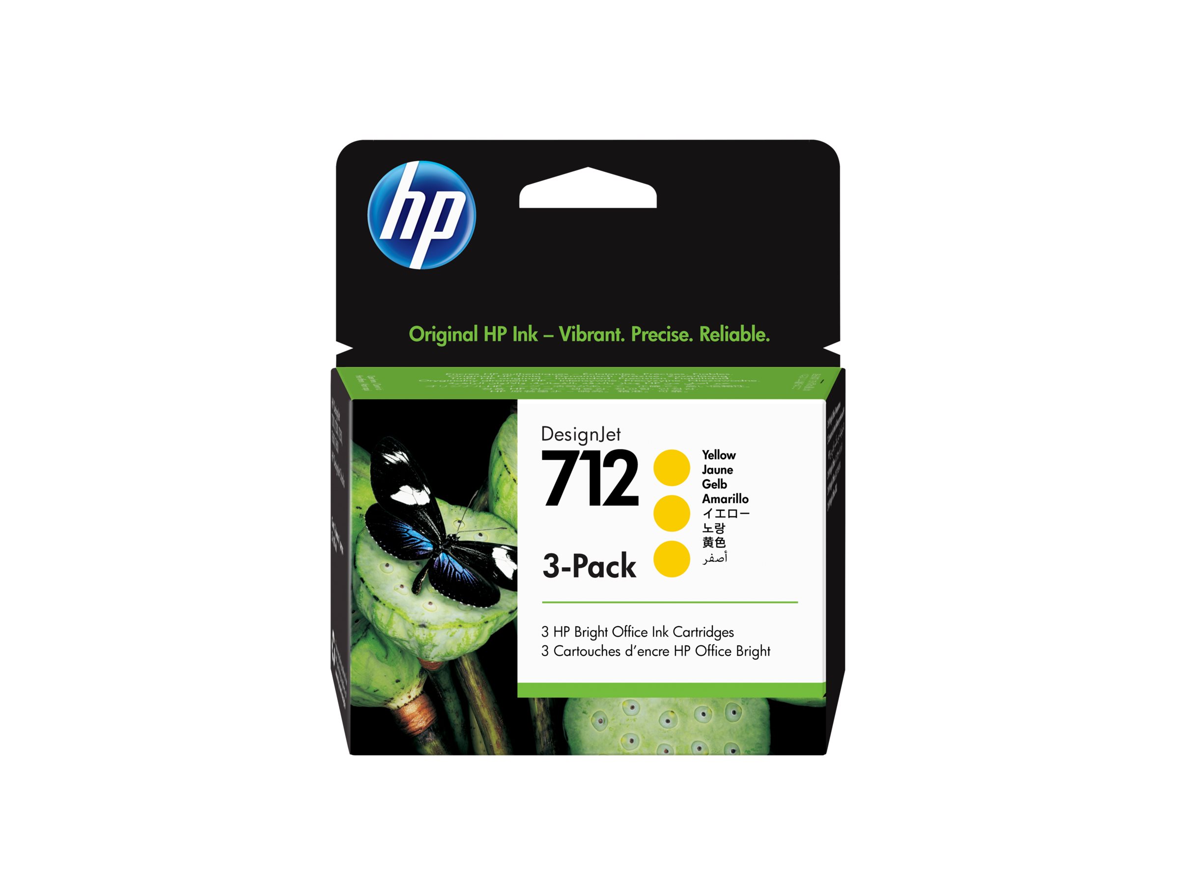 HP 712 - 3er-Pack - 29 ml - Gelb - original -DesignJet - Tintenpatrone - für DesignJet Studio - T210 - T230 - T250 - T630 - T650