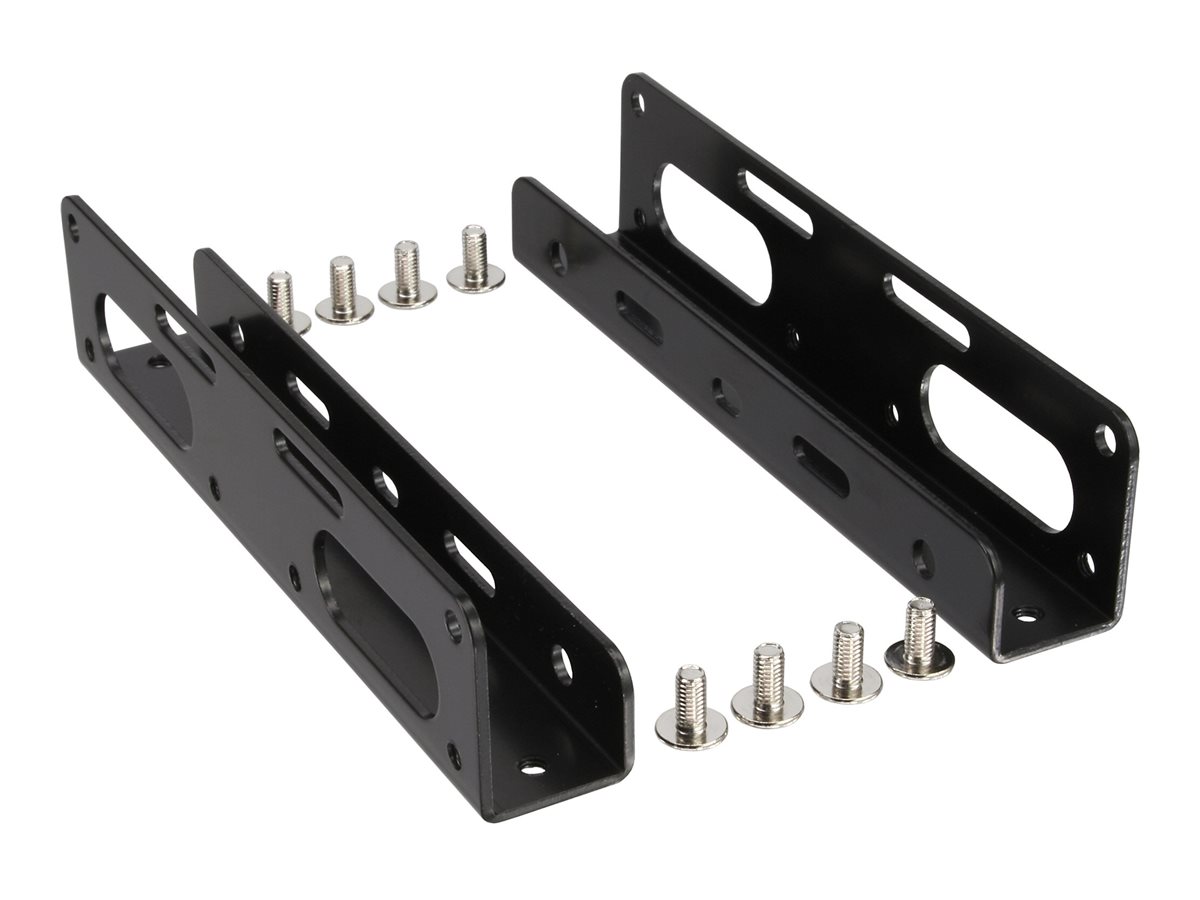 InLine HDD/SSD Einbauschienen - 6,35cm (2,5") zu 8,89cm (3,5") - schwarzSchwarz