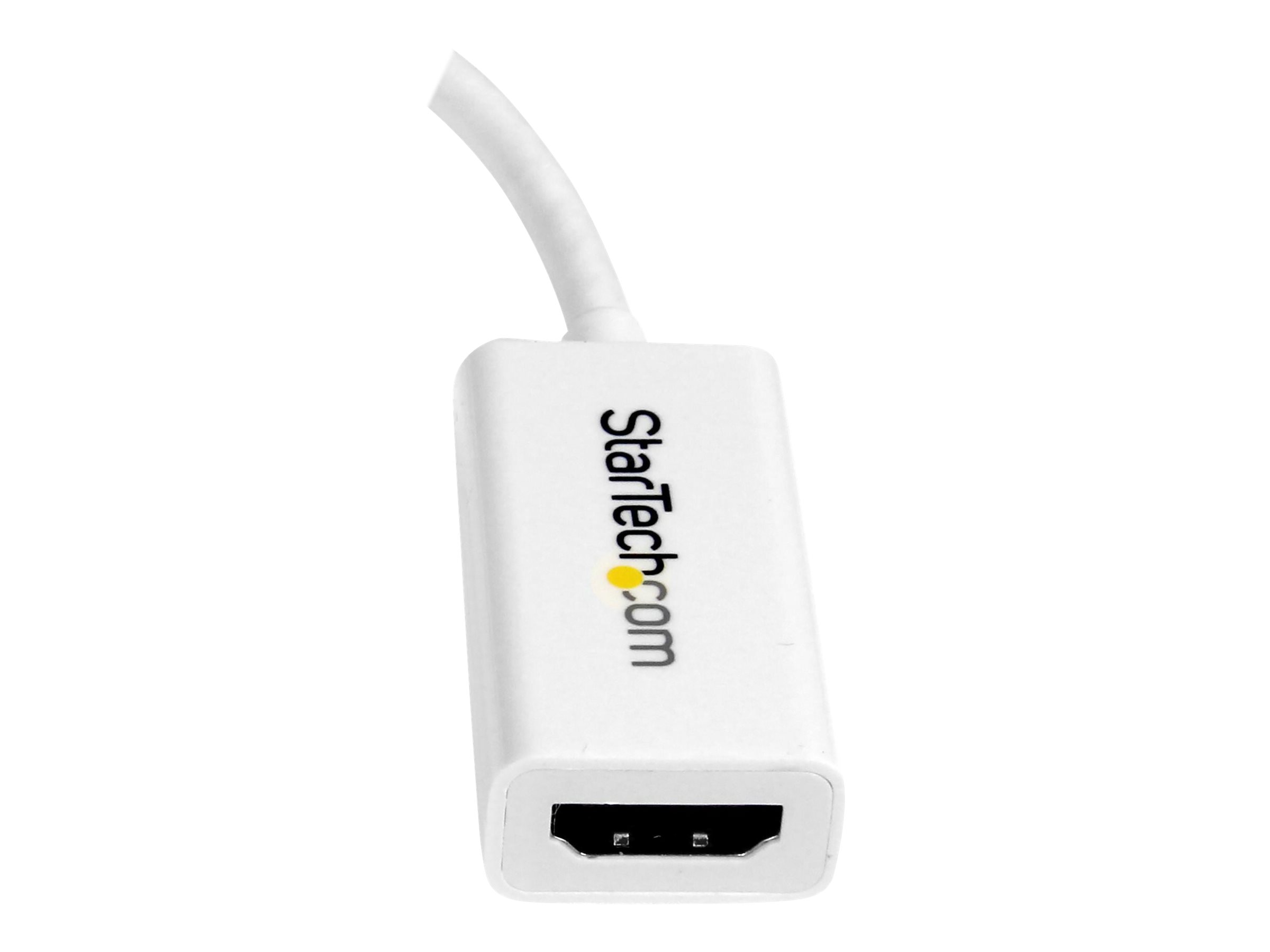 StarTech.com Mini DisplayPort auf HDMI 4k @ 30Hz Adapter - DP 1.2 zu HDMI Audio Video Konverter für MacBook Pro / Air - Weiß - Videoadapter - Mini DisplayPort männlich zu HDMI weiblich - 15 cm - weiß
