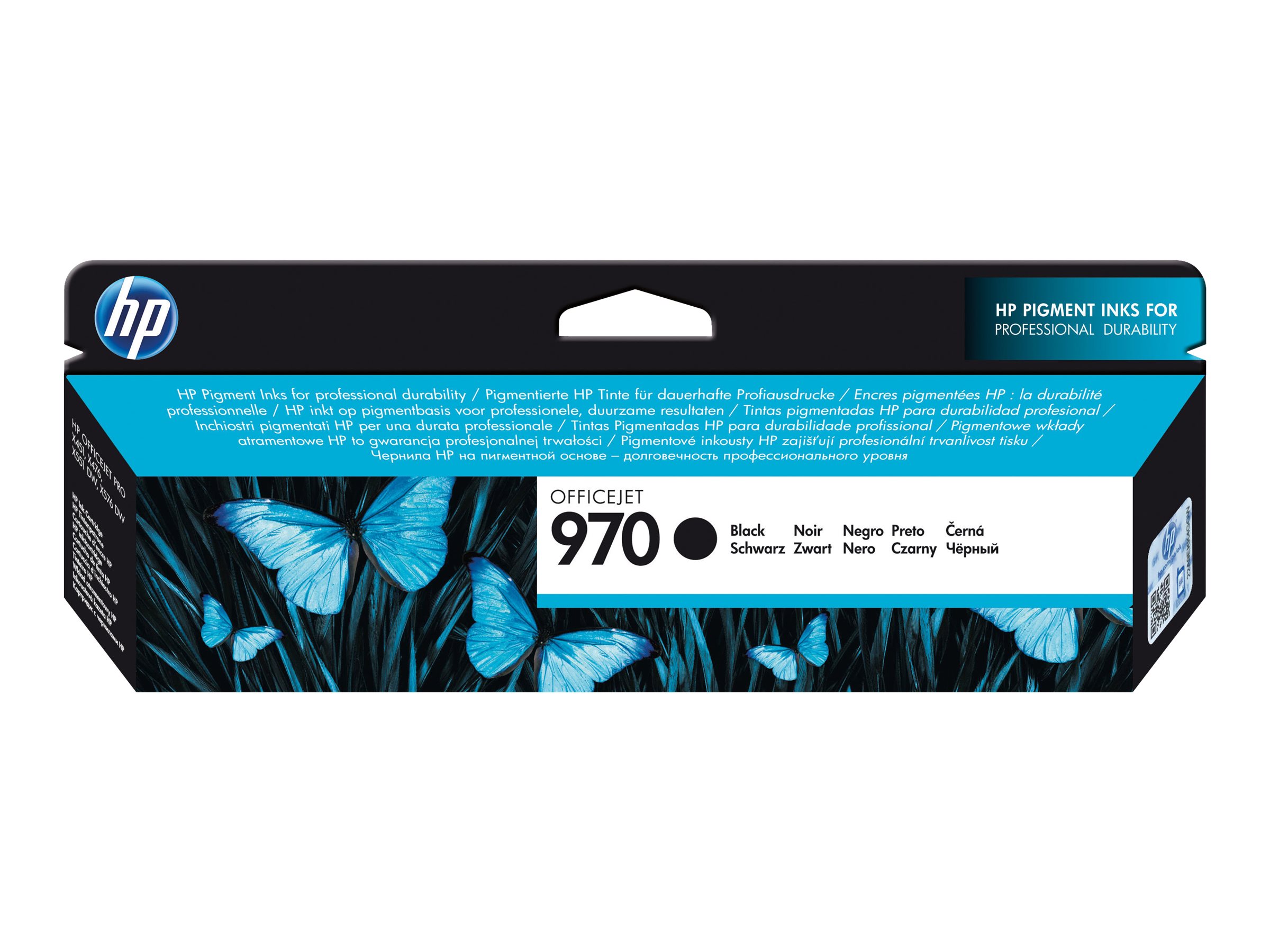 HP 970 - Schwarz - original - Tintenpatrone -für Officejet Pro X451dn - X451dw - X476dn MFP - X476dw MFP - X551dw - X576dw MFP