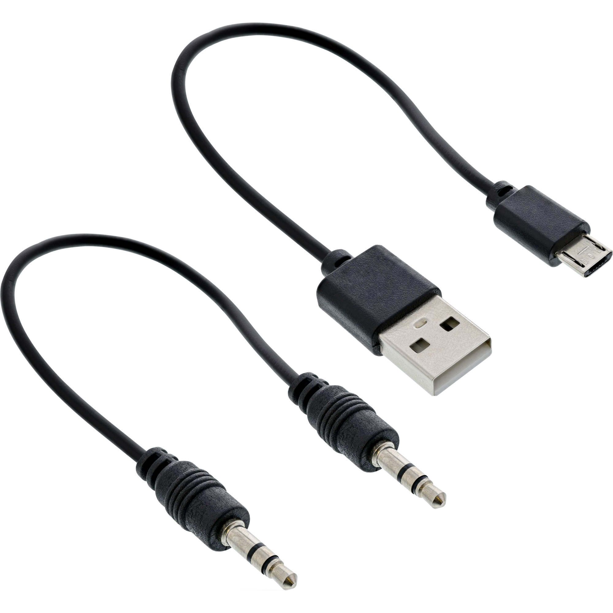 InLine Konverter Kabel HDMI zu VGA - mit Audiomini-phone stereo 3.5 mm - Micro-USB Typ B weiblich - 10 cm - Schwarz - 1080p-Unterstützung - 1920 x 1080 bei 60 Hz Unterstützung