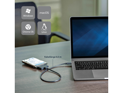 StarTech.com Startech USB C auf SATA Adapter Kabel für 2,5in SSD/HDD - USB 3.1 (10Gbit/s)Thunderbolt 3 kompatibel - SATA I/II/III (USB31CSAT3CB) - Speicher-Controller - 2.5" - 3.5" (6.4 cm - 8.9 cm) -