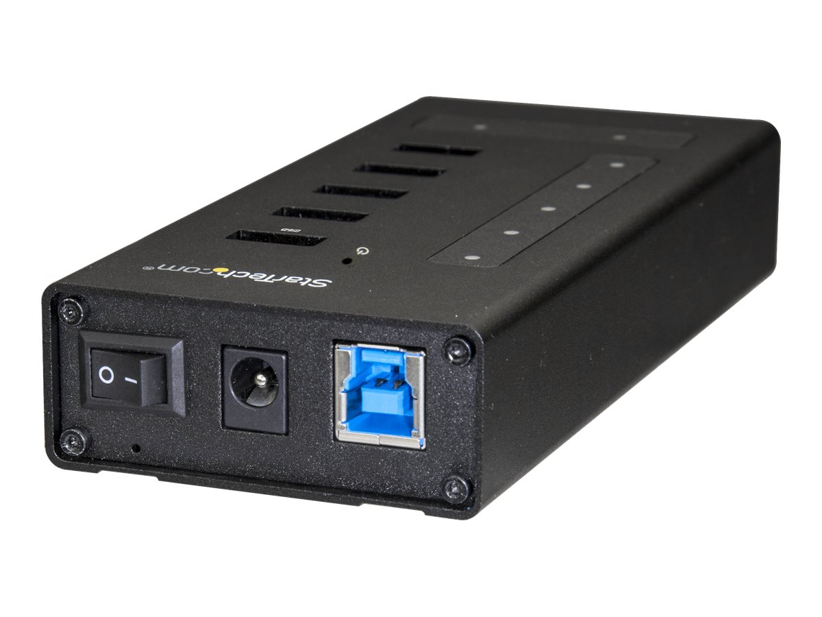 StarTech.com Startech USB Hub 7 Port - Metall - USB-A zu 3x USB-C und 1x USB-CUSB 3.0 - Industrieller USB Hub - USB Hub mit Typ C - Hub - 5 x SuperSpeed USB 3.0 + 2 x USB-C - Desktop - für P/N: SVA12M