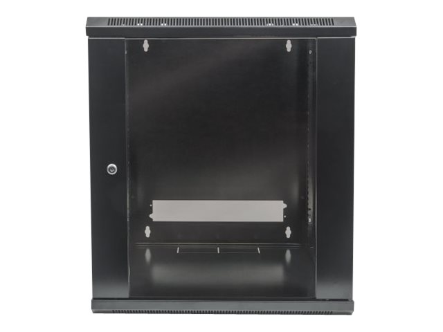 Intellinet Network Cabinet, Wall Mount (Standard), 15U, Usable Depth 260mm/Width 510mm, Black, Flatpack, Max 60kg, Metal & Glass Door, Back Panel, Removeable Sides,Suitable also for use on desk or flo