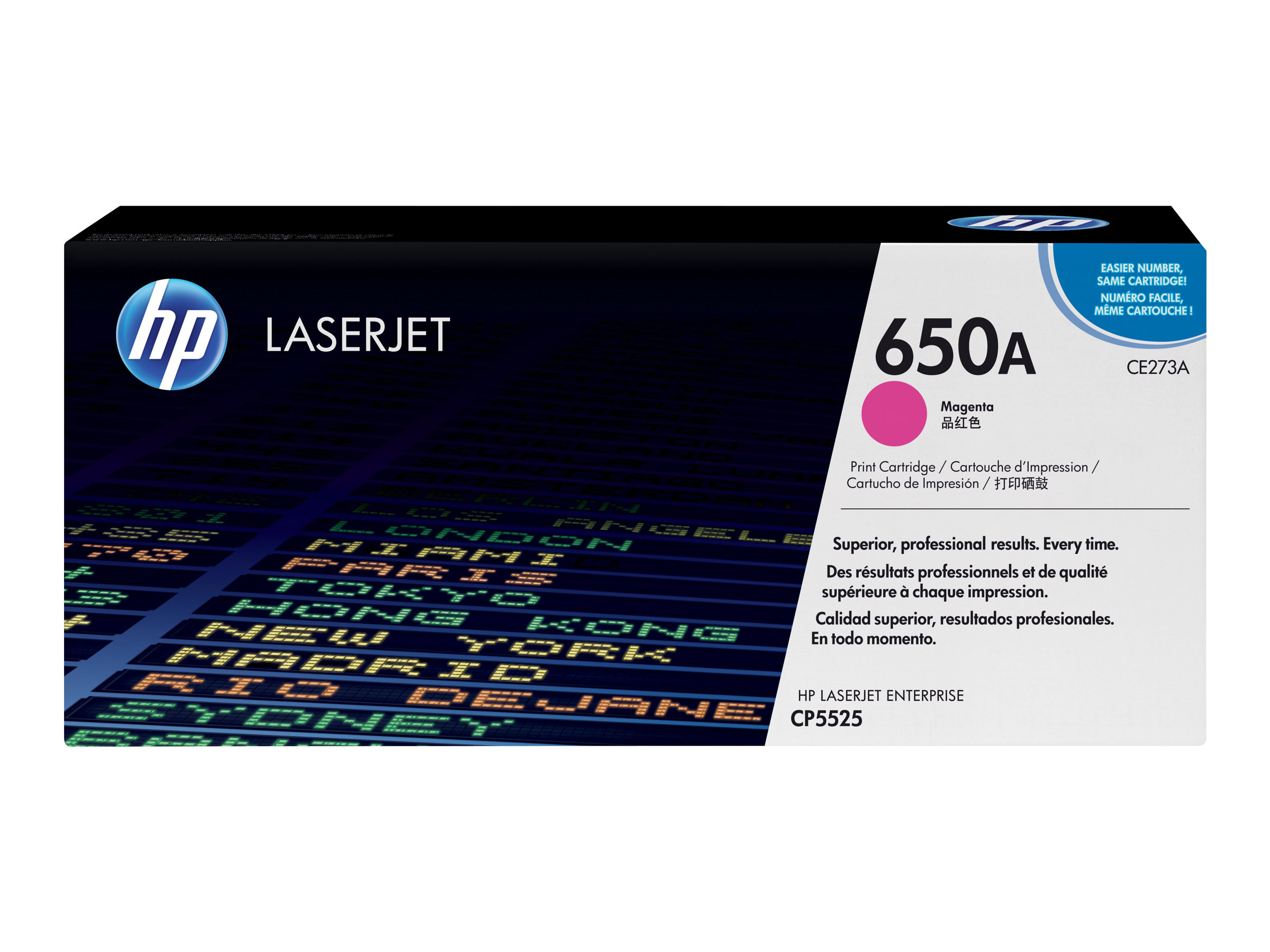 HP 650A - Magenta - original - LaserJet - Tonerpatrone (CE273A)für Color LaserJet Enterprise CP5520 - CP5525 - M750