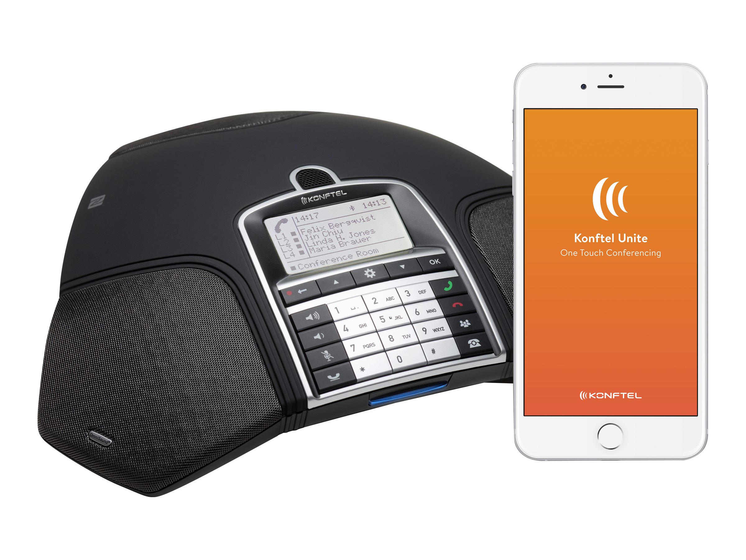 Konftel 300IPx - VoIP-Konferenztelefon - SIPv2 - Liquorice Black - für Konftel C50300IPx Hybrid