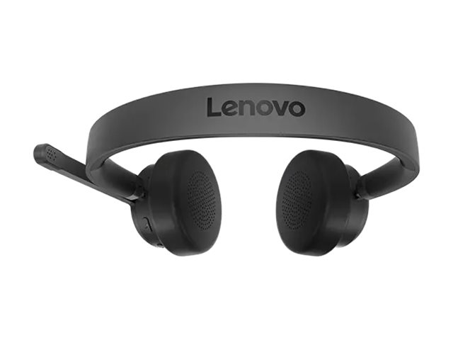 Lenovo Headset - On-Ear - Bluetooth - kabellosUSB-A über Bluetooth-Adapter - Schwarz - Zertifiziert für Microsoft Teams