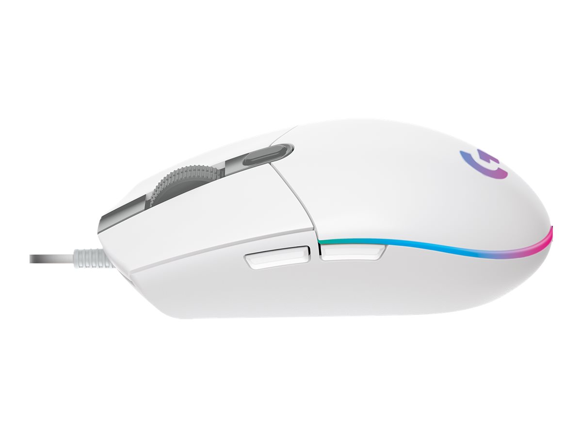 Logitech Gaming Mouse G102 LIGHTSYNC - MausFür Rechtshänder - optisch - 6 Tasten - kabelgebunden - USB - weiß