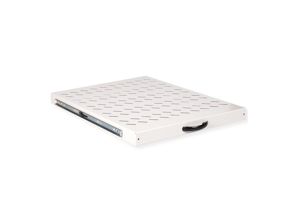 ROLINE Rack-Schieberegal - 550 mm tief, Tragfähigkeit 25 kg - RAL 7035, Hellgrau - 1U - 48.3 cm (19")für P/N: 26.21.0057 - 26.21.0058 - 26.21.0060 - 26.21.0063 - 26.21.0066 - 26.21.0069 - 26.21.0070