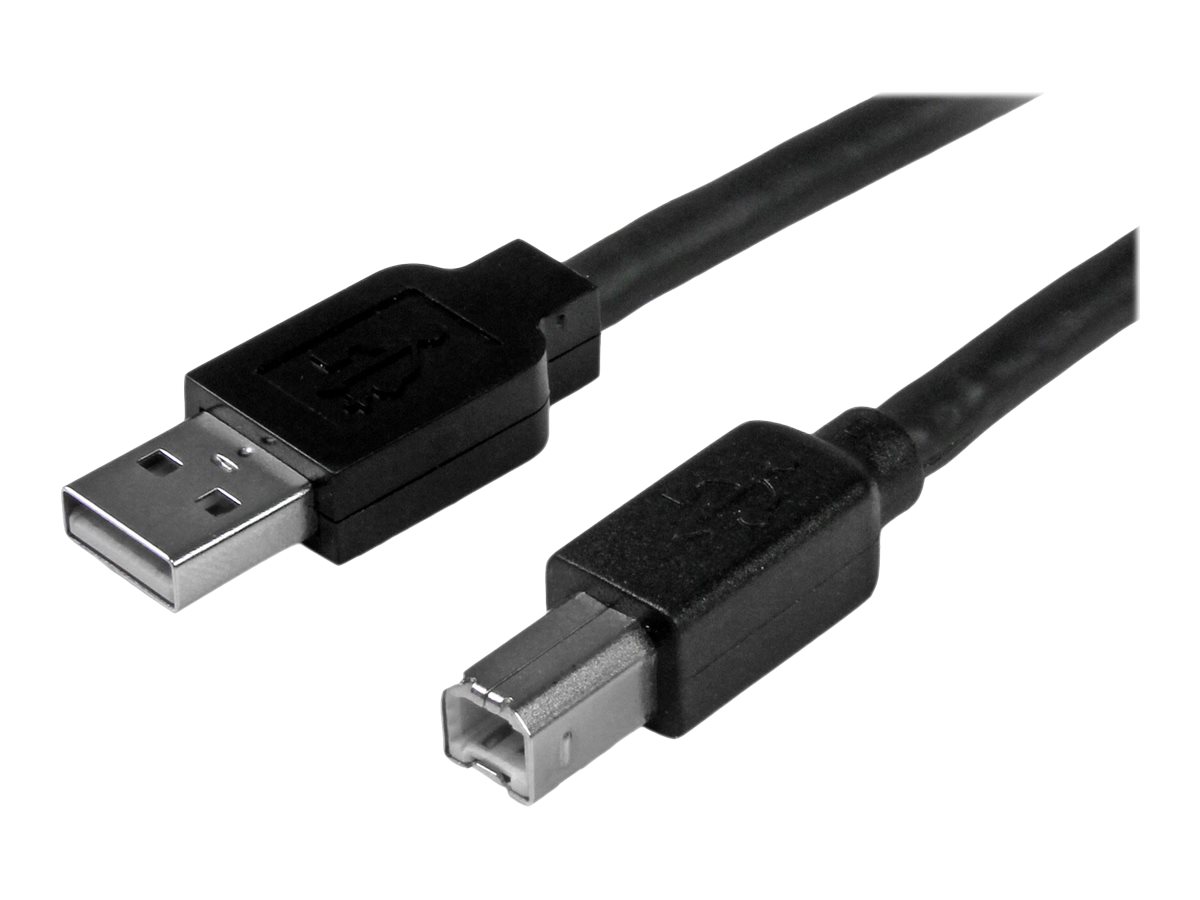 StarTech.com 15m aktives USB 2.0 A auf B Kabel - Stecker/Stecker - USB Druckerkabel 1x USB A / 1x USB B - Schwarz - USB-Kabel - USB Typ B (M)zu USB (M) - USB 2.0 - 15 m - aktiv - Schwarz - für P/N: IC