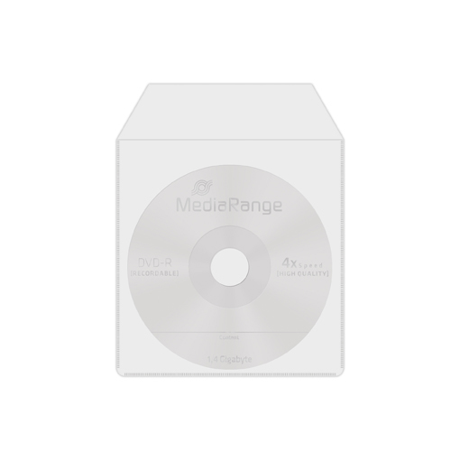 MEDIARANGE Zubehör CD-/DVD-Rohlinge, Schutzhülle, 1 Disks, Transparent, Kunststoff, 120 mm, RoHSPlastiktaschen für 1 Disc - für Mini CD-R und Mini DVD-R - mit Lasche - transparent - 50er Pack