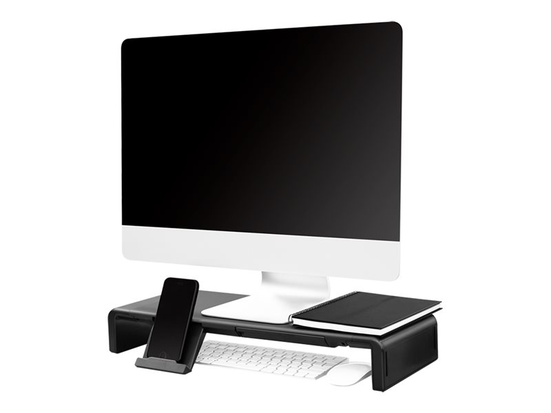 LogiLink Ergonomic riser - Aufstellung - fürLCD-Display / Notebook / Tablet - Metall - Kunststoff - Schwarz - Schreibtisch